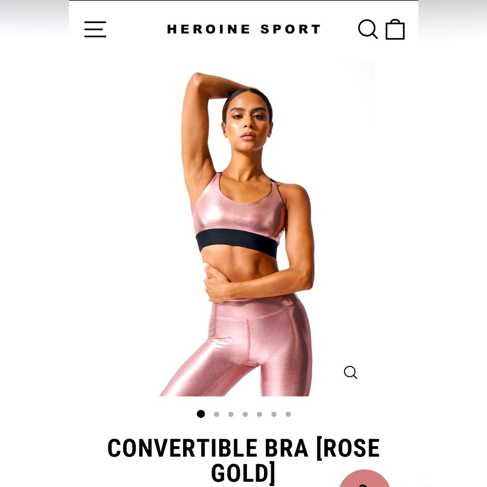 Heroine Sport Convertible Bra in Rose Gold
